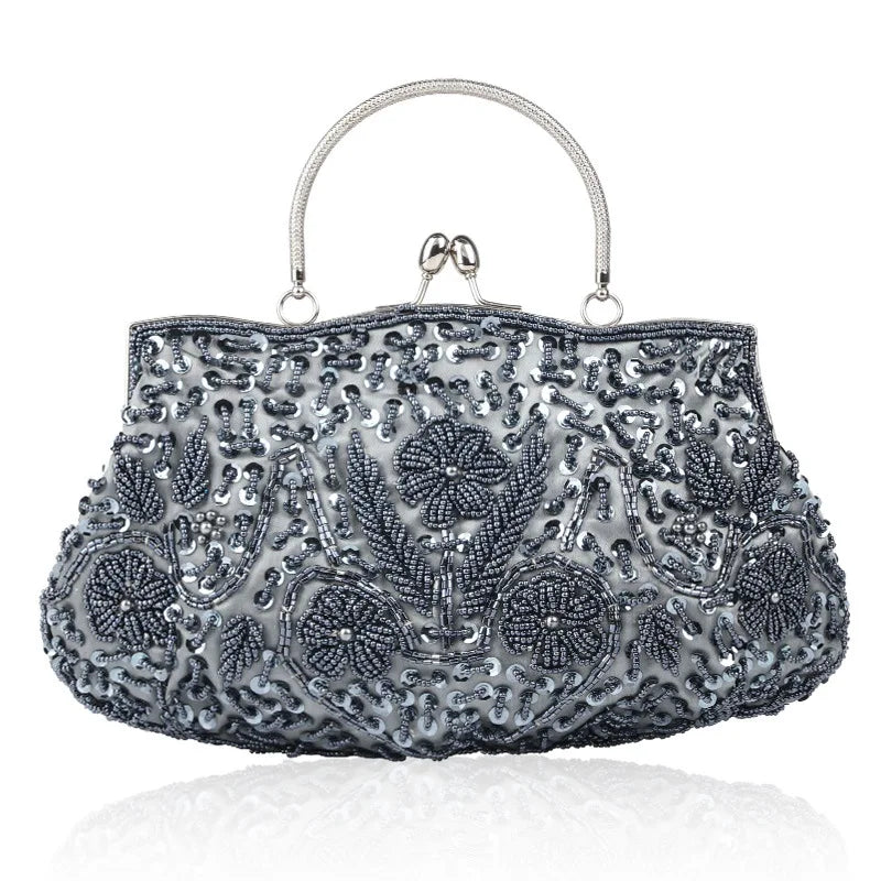 Evening Party Clutch Bag Small Totes Mini Wallets Women's Handbag Exquisite Ladies Beaded Embroidered Wedding Party Handbag - Just The Fly Way