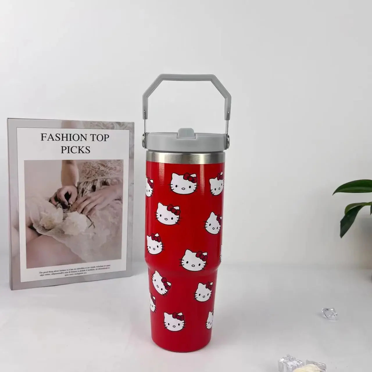 Charming, practical, and oh-so-cute: Discover hydration made fun with the 30oz Hello Kitty stainless steel mug—perfect for every adventure
