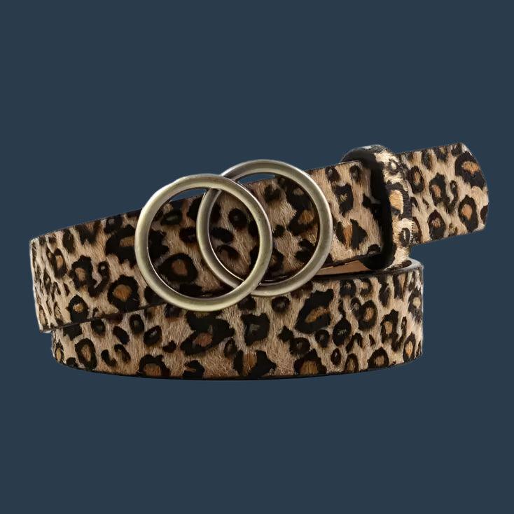 Fashion Belt with Silver or Gold Double Ring Buckle, PU - Just The Fly Way