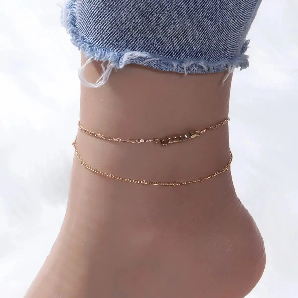 Adjustable Red Cherry Charm Anklet for Women – Silver Chain Ankle Bracelet, Jewelry Gift - Just The Fly Way