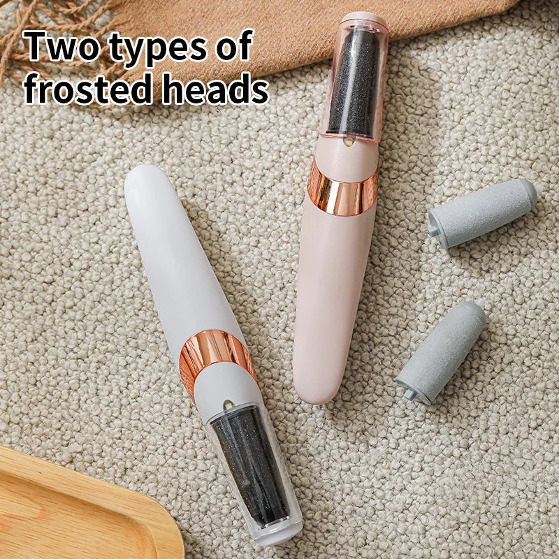 Automatic Foot Callus Rubbing Pedicure Rough Skin Remover for Feet and has a Rechargeable Battery.