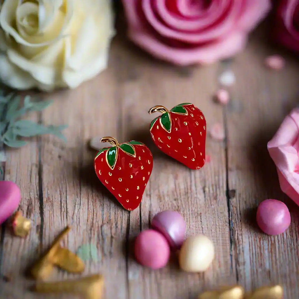 Adorable Set of Strawberry Earrings - Just The Fly Way