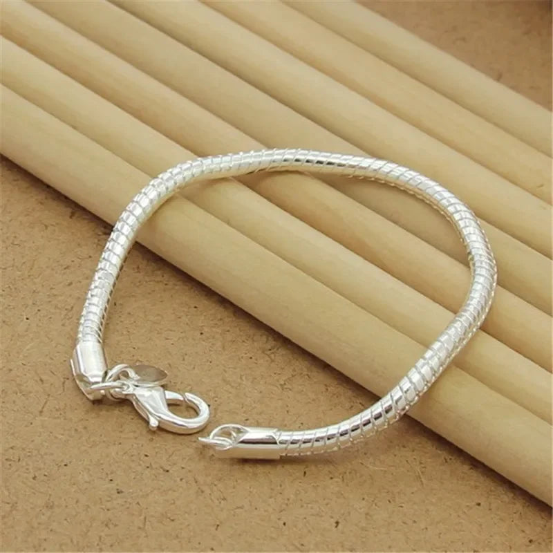 Shine On Sterling Silver Chain Bracelet for Men & Women - Perfect for Parties, Gifts & Weddings - Just The Fly Way