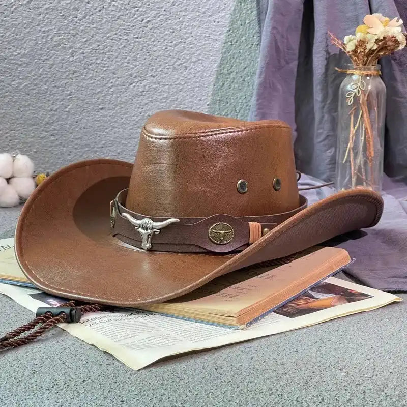 YeaHaw Cowgirl!! Ride in Style While Wearing This Vintage Faux Leather Hat - Just The Fly Way