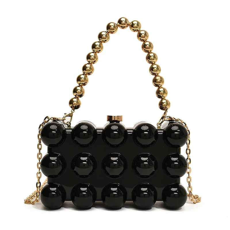 Acrylic Clutch Purse For Women Bubble Crossbody Purse Detachable Strap Square Handbag Wedding Prom Party Leisure Shopping Bag - Just The Fly Way