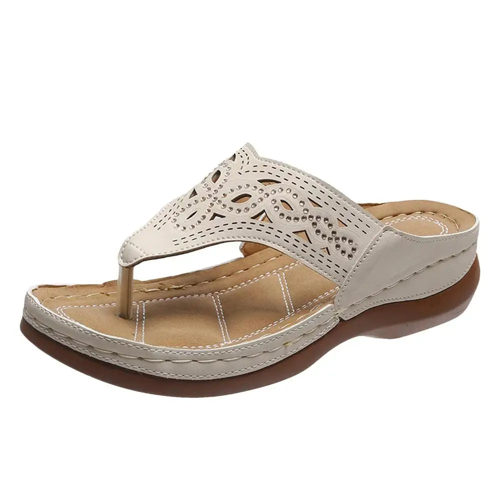 Step into comfort with our Women's Orthopedic Sandals with Arch Support, Thick Sole Slippers, Non-Slip for Daily Wear - Just The Fly Way