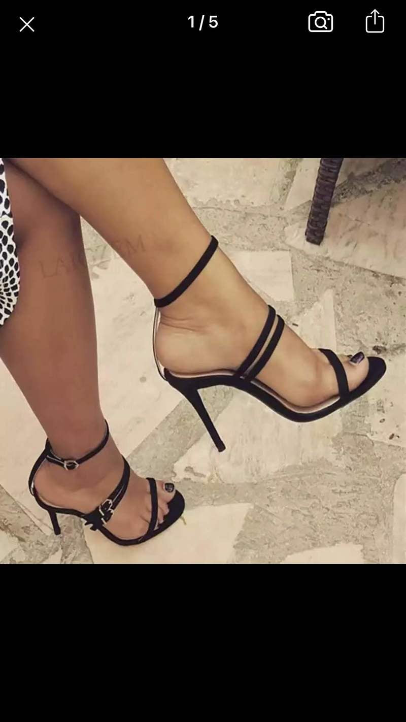 Fashionable, Bold and Beautiful DressBuckle Strap Sandals Womens Sexy Fashion Stiletto Plus Size Female Shoe Party High Heel Black Sandal for Woman