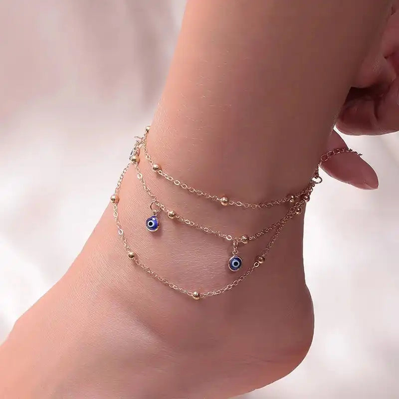 Adjustable Red Cherry Charm Anklet for Women – Silver Chain Ankle Bracelet, Jewelry Gift - Just The Fly Way