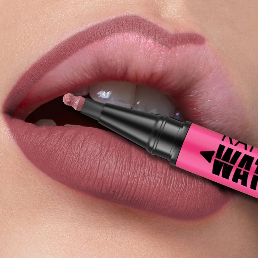Fashionable, Bold and Beautiful Dress1PC Liquid Matte12-Color Lipliner Pencil Waterproof Plumping Stain Lipstick Natural Lip Liner Outline Lips Contour Makeup