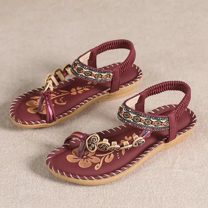 Summer Sandals, Elastic Band Slip-On, Casual Shoes for Beach or Pool - Just The Fly Way