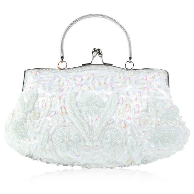 Evening Party Clutch Bag Small Totes Mini Wallets Women's Handbag Exquisite Ladies Beaded Embroidered Wedding Party Handbag - Just The Fly Way