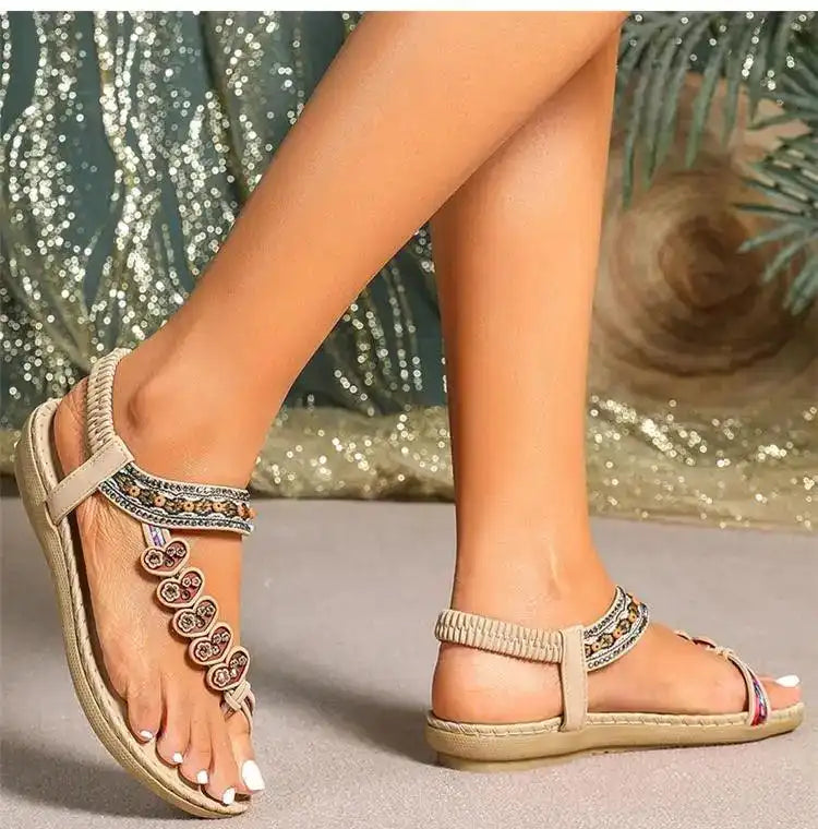 Summer Sandals, Elastic Band Slip-On, Casual Shoes for Beach or Pool - Just The Fly Way