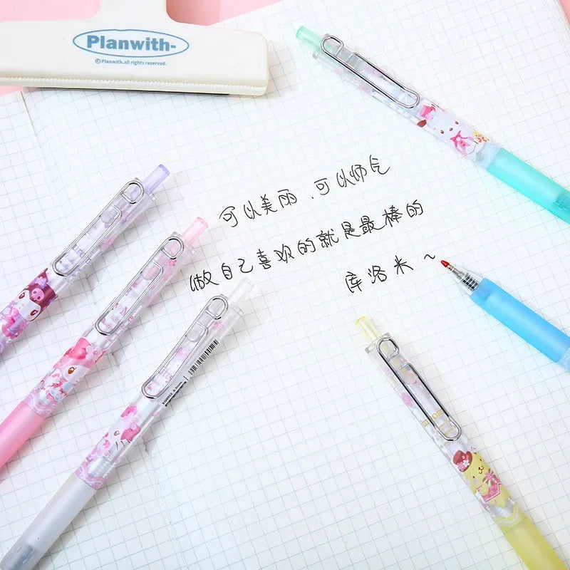 Sanrio 12pcs Mechanical Pencil Kawaii Hello Kitty Pochacco Melody Pencil-free Hb Primary School Stationery Office Supplies