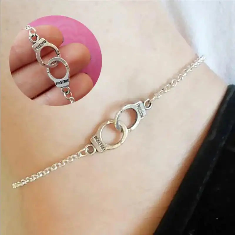 Adjustable Red Cherry Charm Anklet for Women – Silver Chain Ankle Bracelet, Jewelry Gift - Just The Fly Way