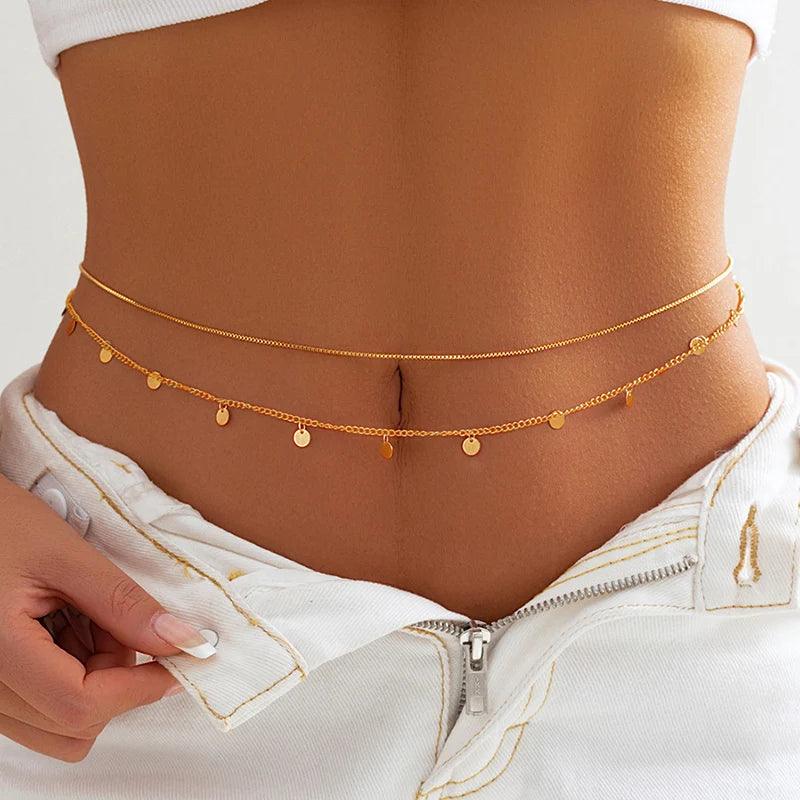 Fashion Boho Stainless Steel Belt, Coin Pendant Belt - Just The Fly Way