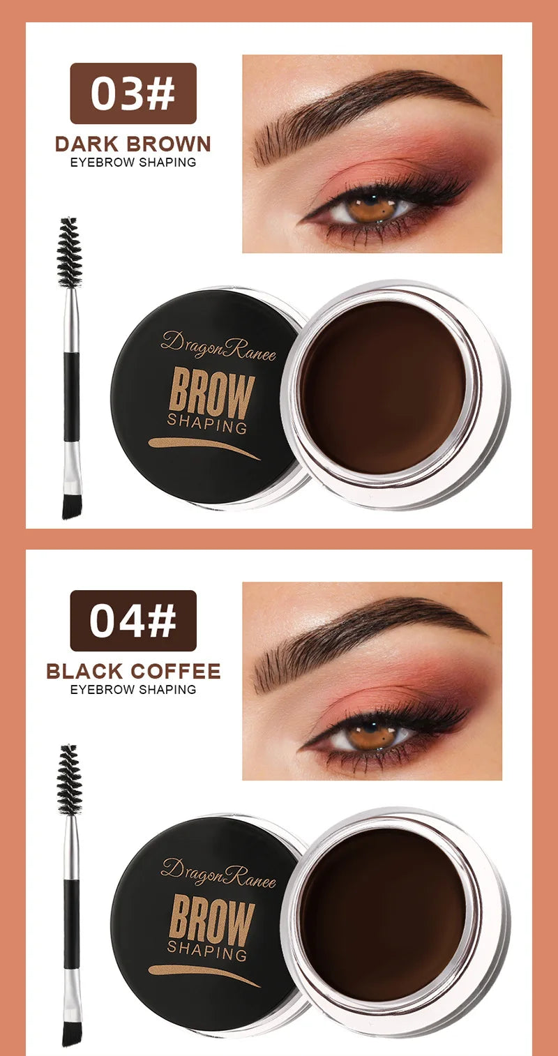 Fashionable, Bold and Beautiful Dress6 Color Wild Eyebrow Styling Cream Eyebrow Shaping Gel Soap Wax Clear Eyebrow Cream Tint Brow Lift With Brush
