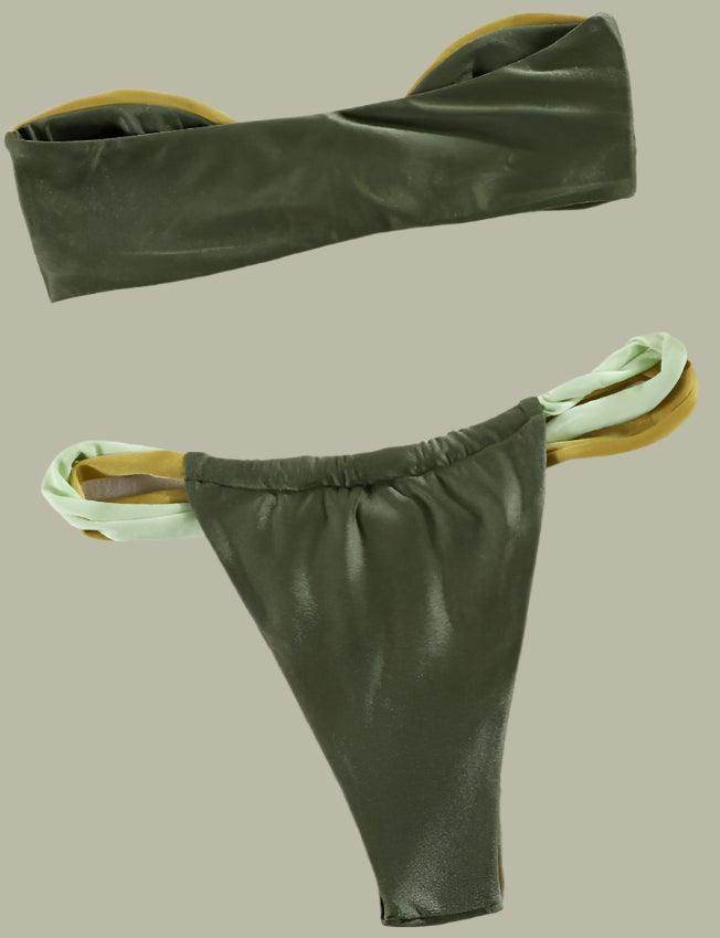 Bandeau Bikini Set Swimsuit For Women Bathing Suits - Just The Fly Way