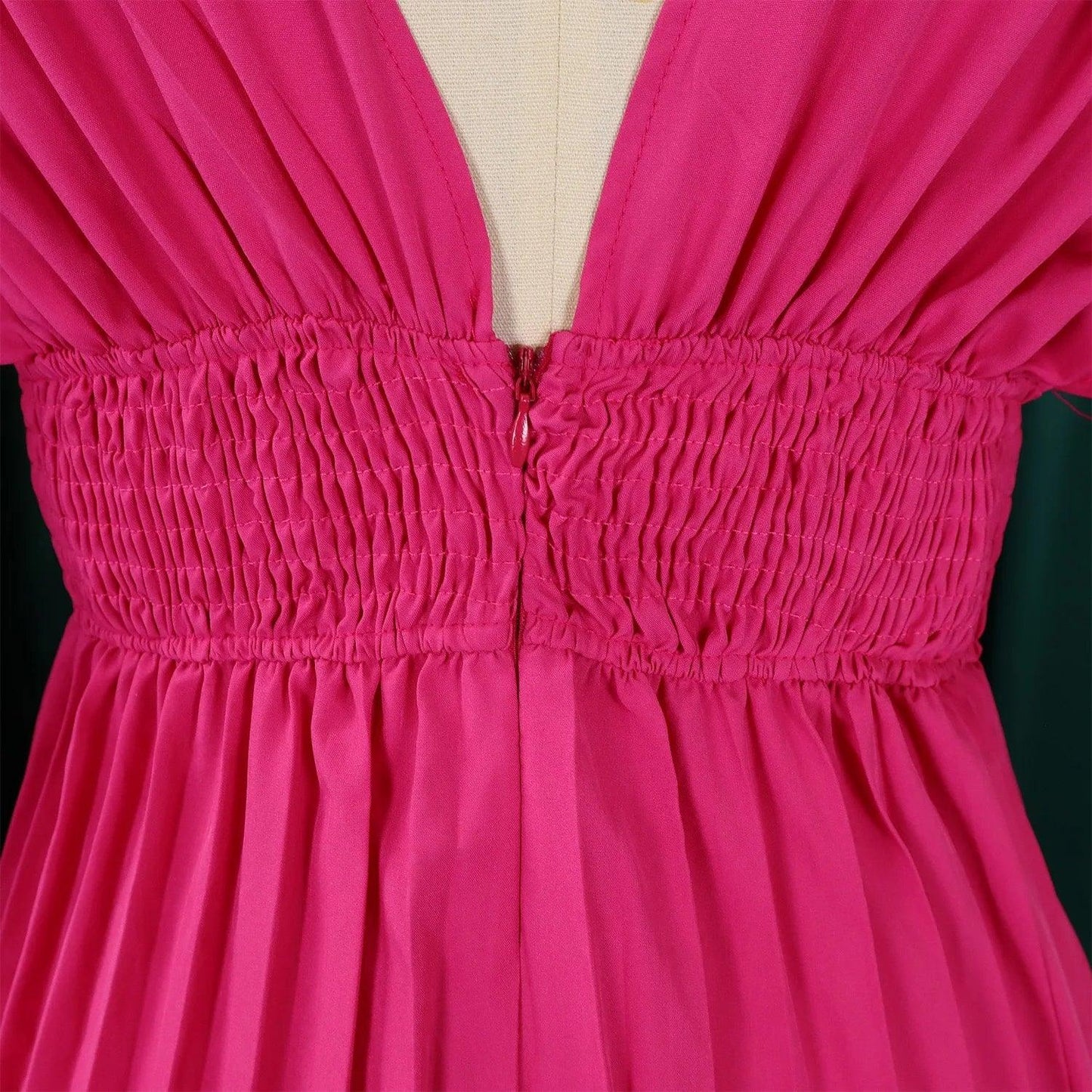 Elegant V-neck Solid Color Fashion Pleated Wide leg Jumpsuit, Pants Romper - Just The Fly Way