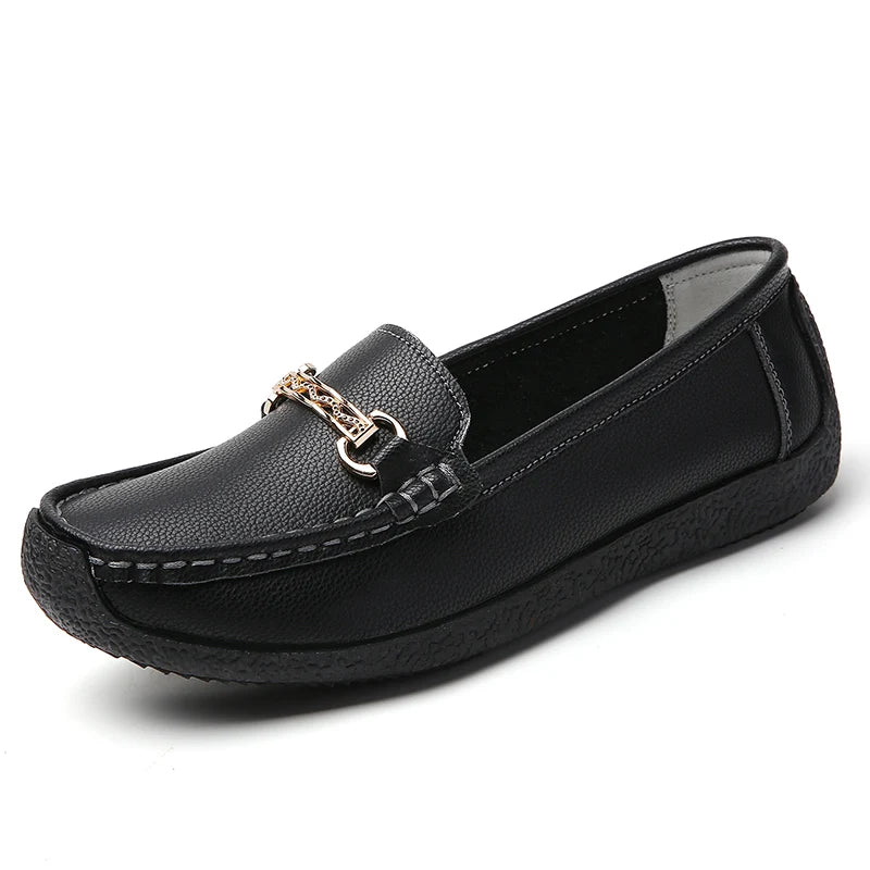 Fashionable, Bold and Beautiful DressWoman Shoes Leather Casual Shoes With Low Heels Loafers Women's Flats 2025 New Zapatos De Mujer Elegant Heel Footwear Women