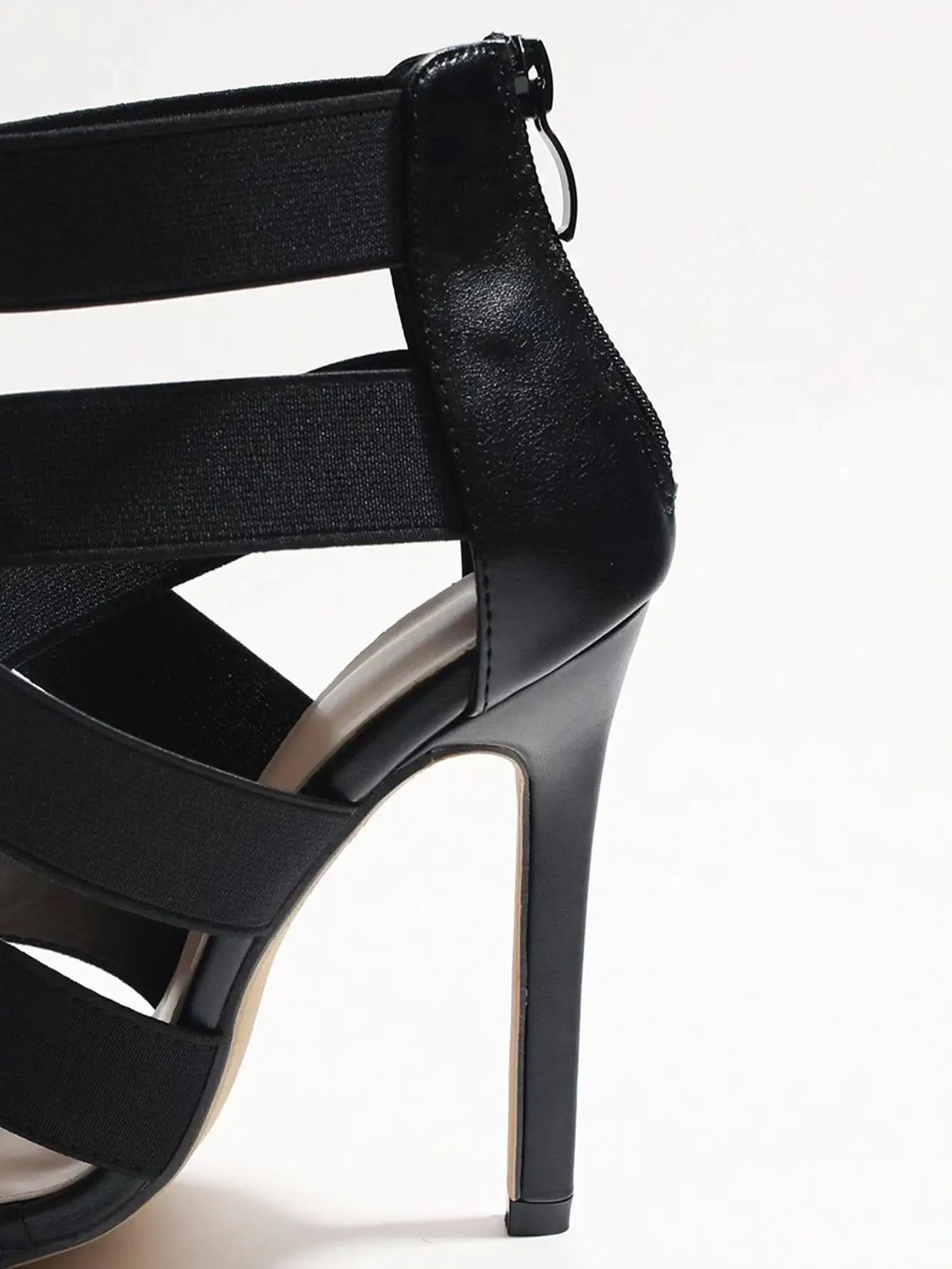 Sexy Open Toes Gladiator Shoes Womens Sandals super high heel Pumps Ladies Broadband Back Zipper Party Wedding Sandal Black