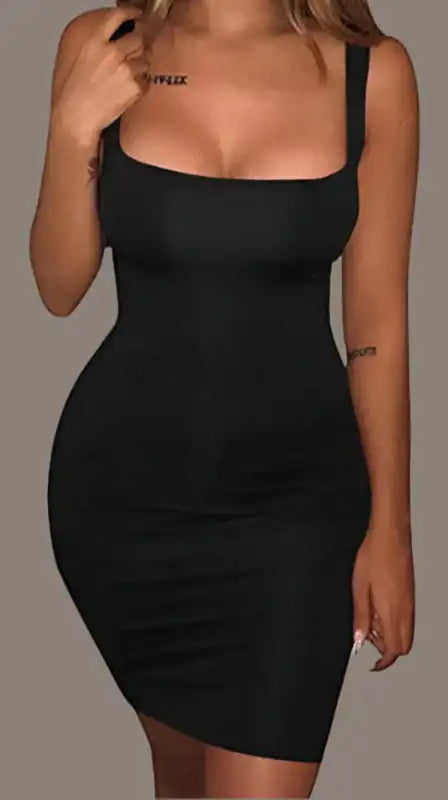Elegant Bodycon Mini Dress, Solid Colors - Just The Fly Way