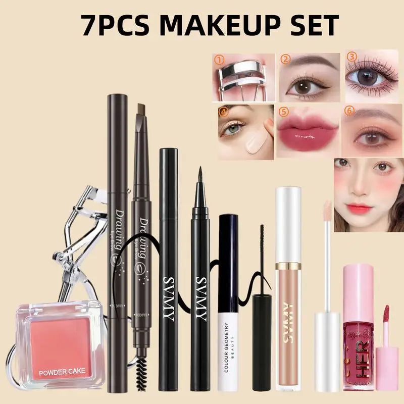 Fashionable, Bold and Beautiful DressPOPFEEL All-in-One Makeup Kit Gift Set with Eyeshadow Palette Foundation Lip Gloss Blush Brushes Eyeliner and More Beauty Gifts