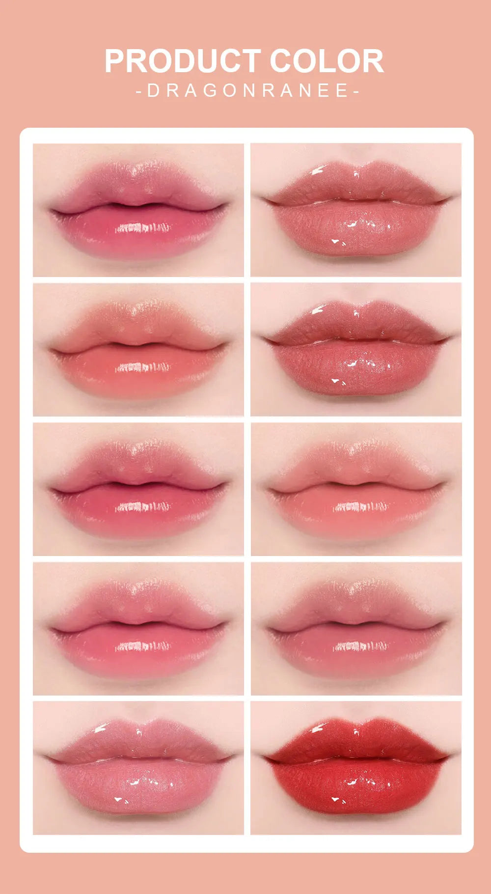 10-Piece Set with Fine Glitter Lip Gloss, Easy-To-Color Lip Glaze, Lipstick, Non-Stick Cup, Non-Fading Lip Gloss, Moisturizing Glitter Lip Gloss, Glass Lip Glitter, Pearlescent Glitter Lip Gloss, Lip Glaze Set - Just The Fly Way