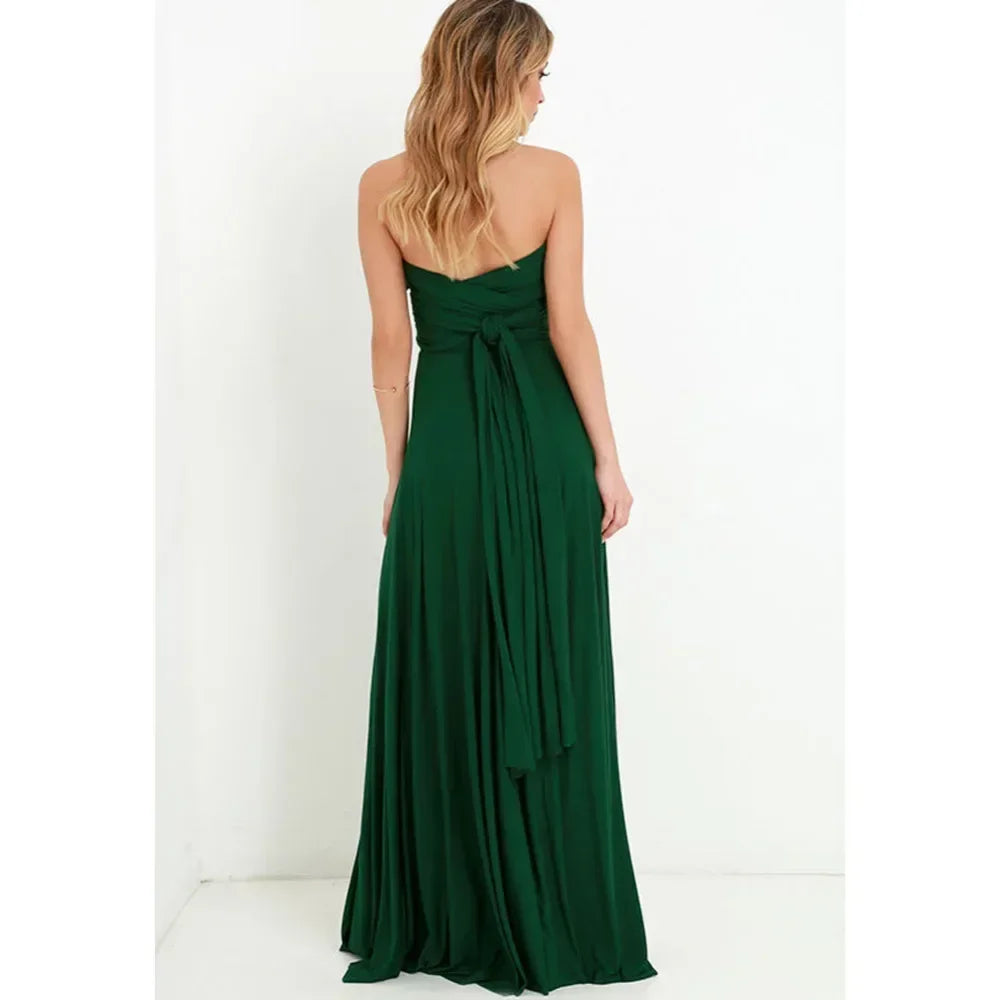 Fashionable, Bold and Beautiful DressWomen's Fashion V-neck Sleeveless Ankle-Length Slim Fit Bohemian Style Summer Maxi Dress