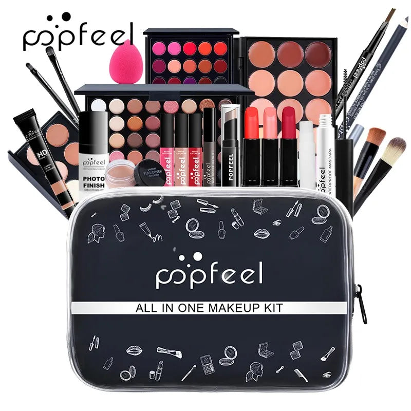 Fashionable, Bold and Beautiful DressPOPFEEL All In One Makeup Kit for Women Full Kit Set, All in One Makeup Sets Include Eyebrow Eyeliner Eyeshadow