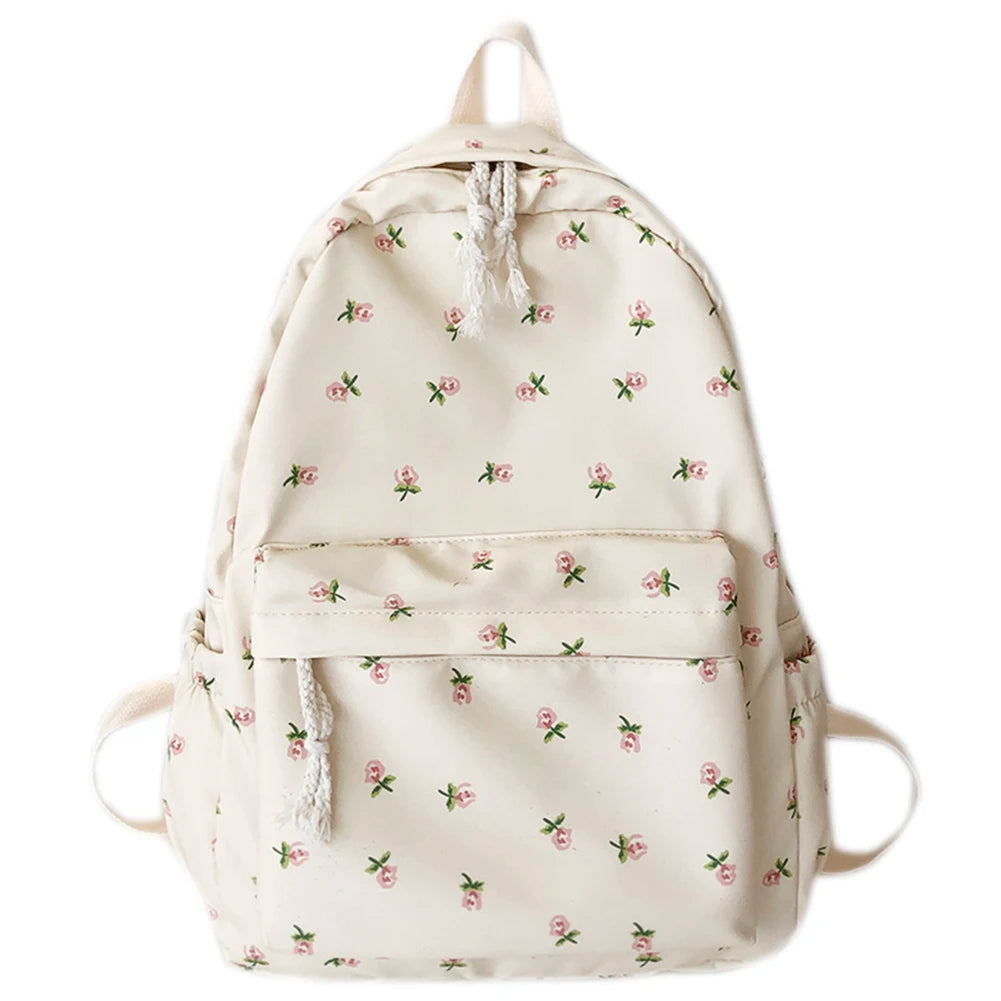 Casual Floral Prints Women Backpack Girls Bookbags Large Capacity Students School Bags Travel Backpack Mochilas with Pendants - Just The Fly Way
