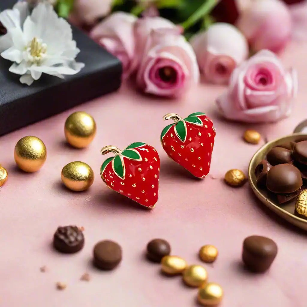 Adorable Set of Strawberry Earrings - Just The Fly Way