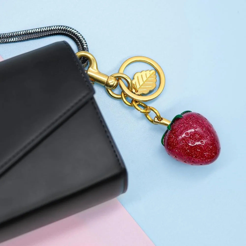 Cherry Keychain for Women Apple Strawberry Bag Charm Key Chain Accessories Gifts for Birthday Christmas - Just The Fly Way