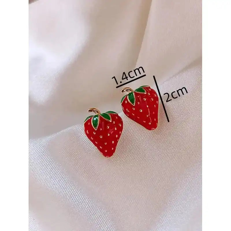 Adorable Set of Strawberry Earrings - Just The Fly Way