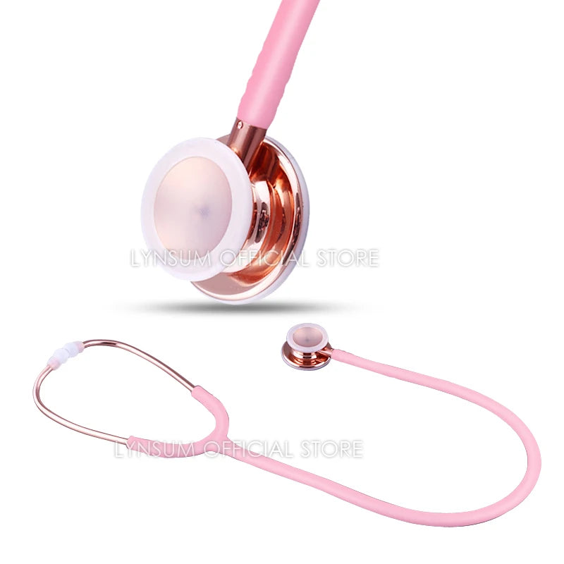 Fashionable, Bold and Beautiful DressClassic Professional Pink Cardiology Estetoscopio Double Head Cute Medical Doctor Nurse Student Physician Clinical Stethoscope