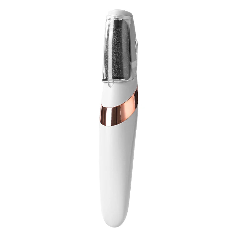 White and rose gold electronic device on a white background