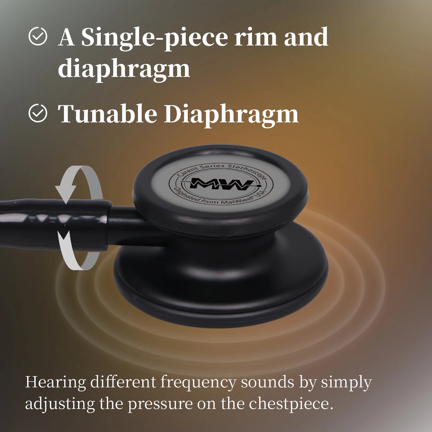 Fashionable, Bold and Beautiful DressMedical Double Sided Stethoscope Professional Portable Cardiology Stethoscope Medical Equipment Nurse Doctor Stethoscope