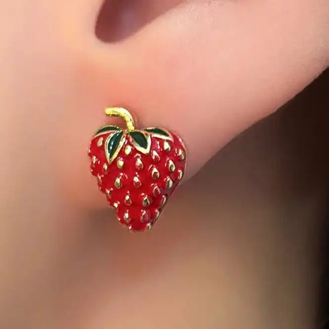 Adorable Set of Strawberry Earrings - Just The Fly Way