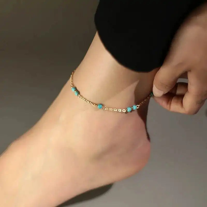 Adjustable Red Cherry Charm Anklet for Women – Silver Chain Ankle Bracelet, Jewelry Gift - Just The Fly Way