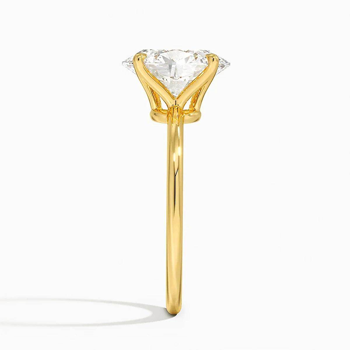 Certified 2ct 3ct Oval Moissanite Ring, 100% 14K Gold - Just The Fly Way