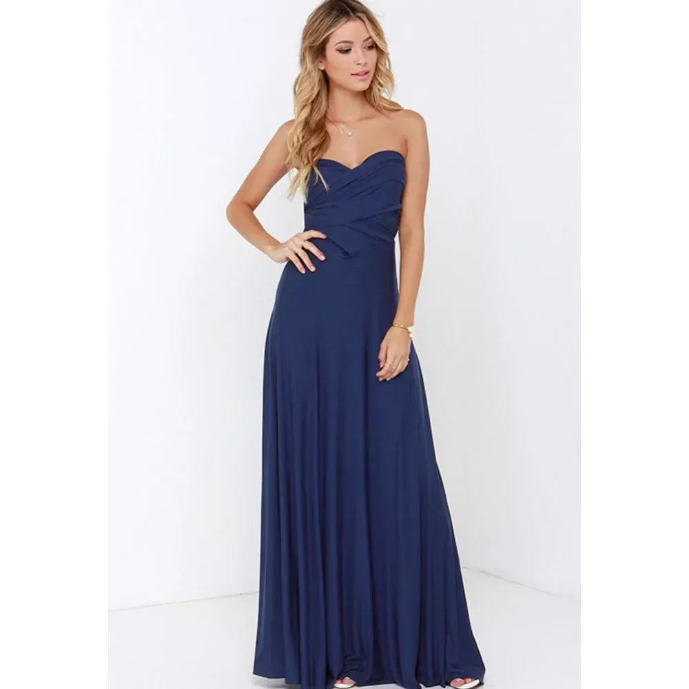Fashionable, Bold and Beautiful DressWomen's Fashion V-neck Sleeveless Ankle-Length Slim Fit Bohemian Style Summer Maxi Dress