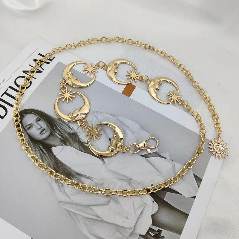 Metal Vintage High Waist Chain Belt for Women - Just The Fly Way