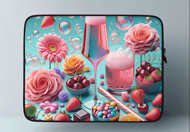 Playfully Sweet Laptop Sleeve - Stylish Protection for Your Tech - Just The Fly Way