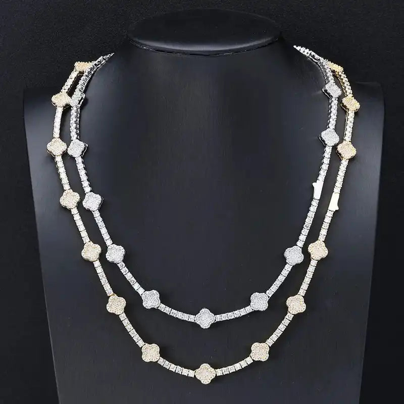 Shine On 18K Gold Plated CZ Diamond Tennis Necklace or Bracelet - Perfect for Glamorous Moments - Just The Fly Way