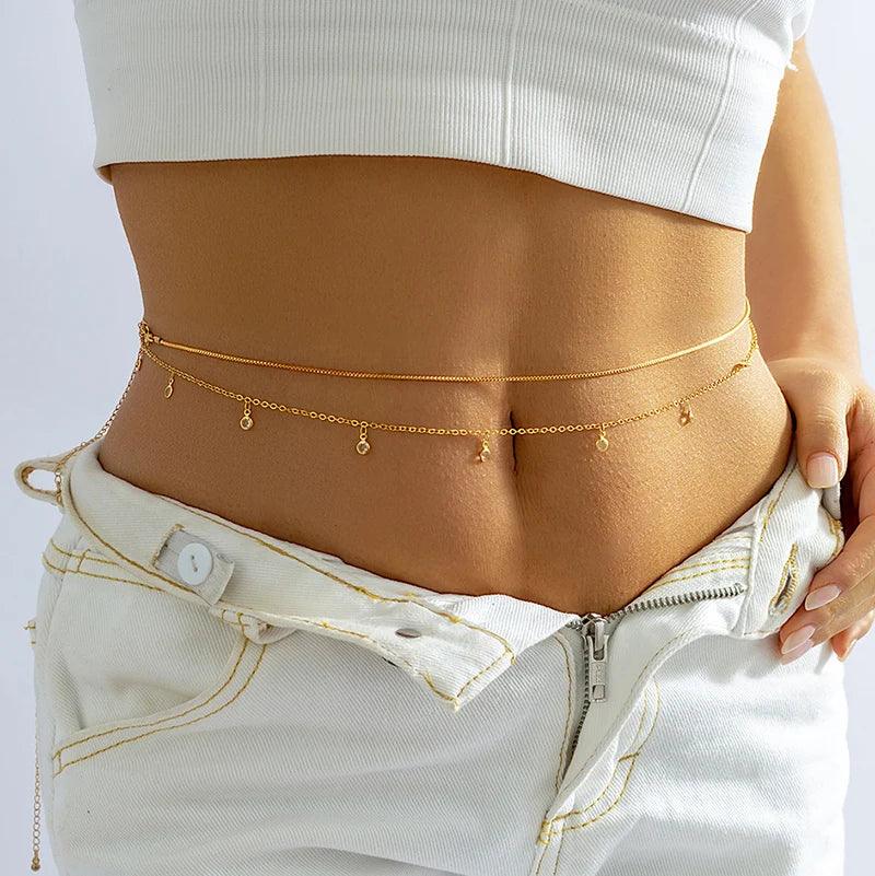 Fashion Boho Stainless Steel Belt, Coin Pendant Belt - Just The Fly Way