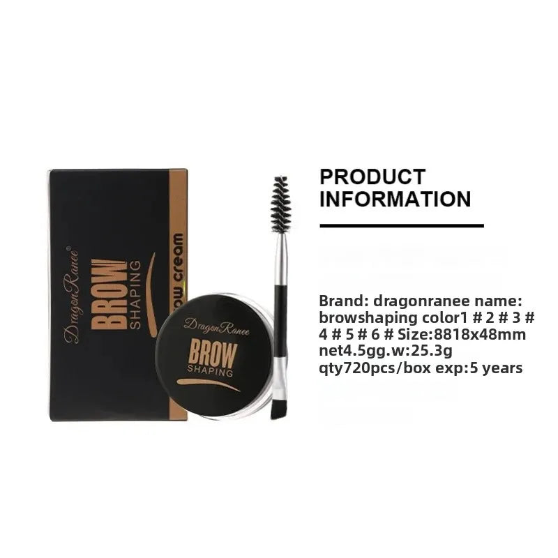 Fashionable, Bold and Beautiful Dress6 Color Wild Eyebrow Styling Cream Eyebrow Shaping Gel Soap Wax Clear Eyebrow Cream Tint Brow Lift With Brush