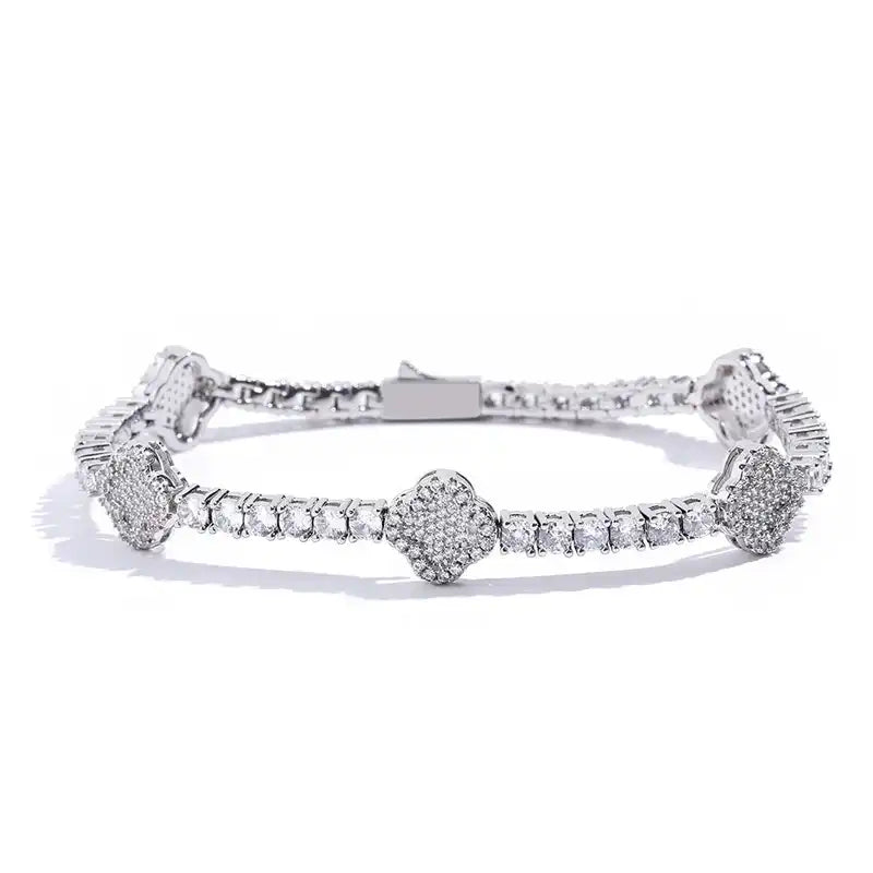 Shine On 18K Gold Plated CZ Diamond Tennis Necklace or Bracelet - Perfect for Glamorous Moments - Just The Fly Way