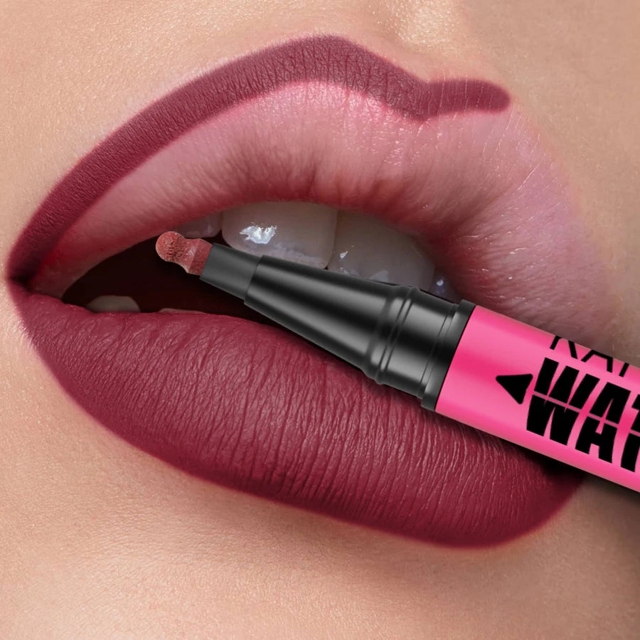 Fashionable, Bold and Beautiful Dress1PC Liquid Matte12-Color Lipliner Pencil Waterproof Plumping Stain Lipstick Natural Lip Liner Outline Lips Contour Makeup