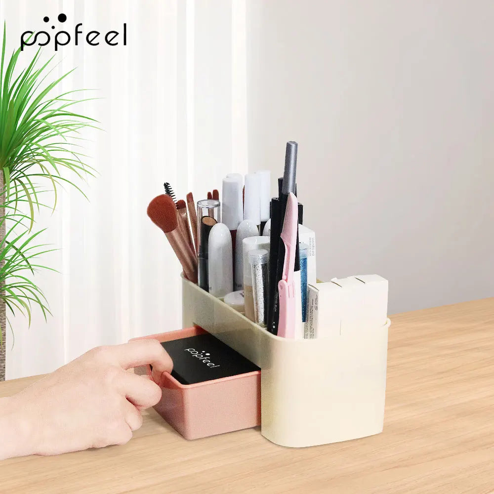 Fashionable, Bold and Beautiful DressPOPFEEL Color Makeup Cosmetic Gift Set - Eyeshadow, Foundation, and Makeup Brushes with Storage Box - Complete Makeup Collection