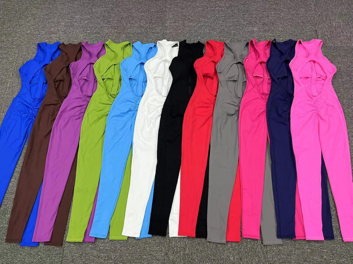 Zip-Up Activewear Yoga Romper With Bottom Contouring Design - Just The Fly Way
