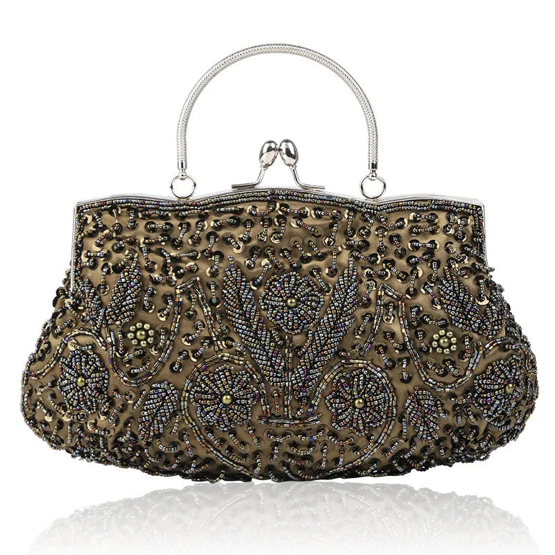 Evening Party Clutch Bag Small Totes Mini Wallets Women's Handbag Exquisite Ladies Beaded Embroidered Wedding Party Handbag - Just The Fly Way